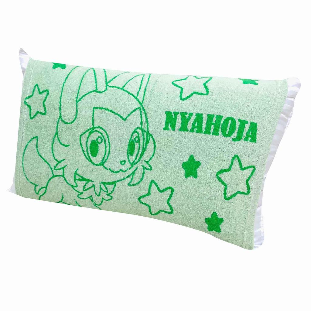 MORIPiLO Pokemon Terry Nyaoha Elástico 43x63cm 35x50cm Adequado para Pais e Fofo Pelúcia Pokemon Morishita Travesseiro Fronha de Travesseiro, Tecido, (Pelo Macio,