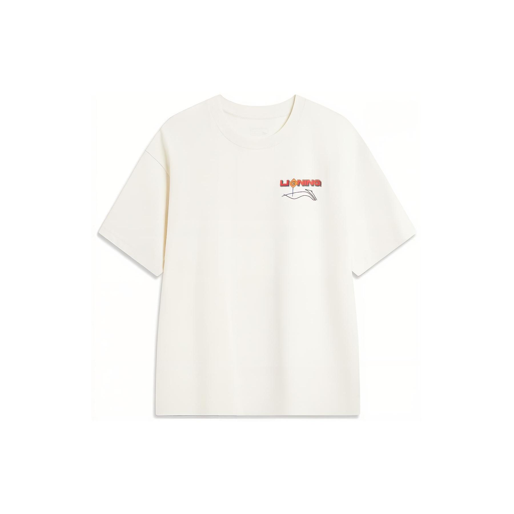 

Li-Ning Футболка с коротким рукавом и круглым вырезом, мужская, с принтом букв, цвет белый AHSU017-3 XXXL