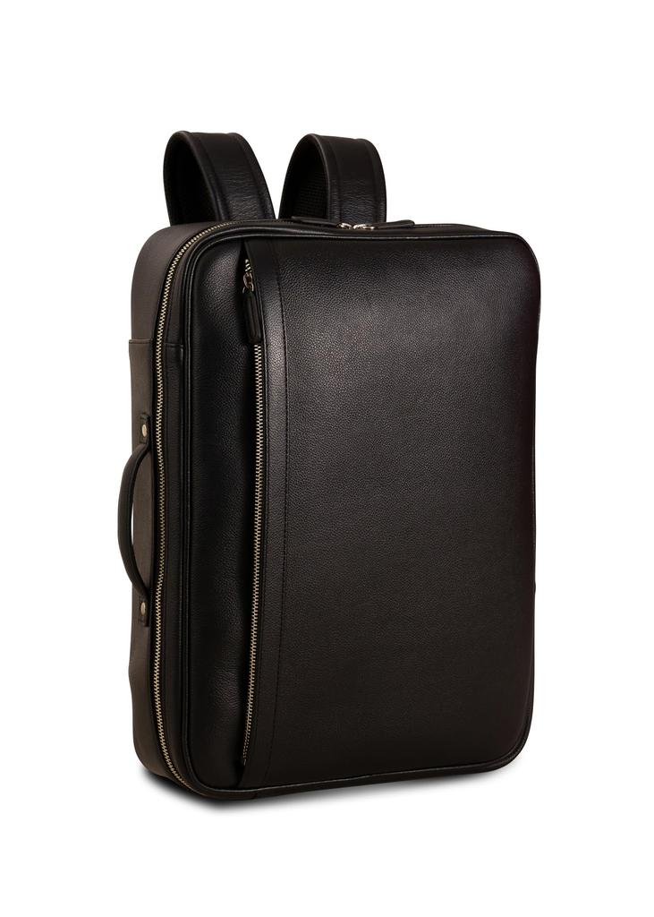 Leather Business Water Repellent Original Genuine Cow Large Compatible with 15 Inch Double Chuck [Business Factory] Backpack, Leather, Leather,