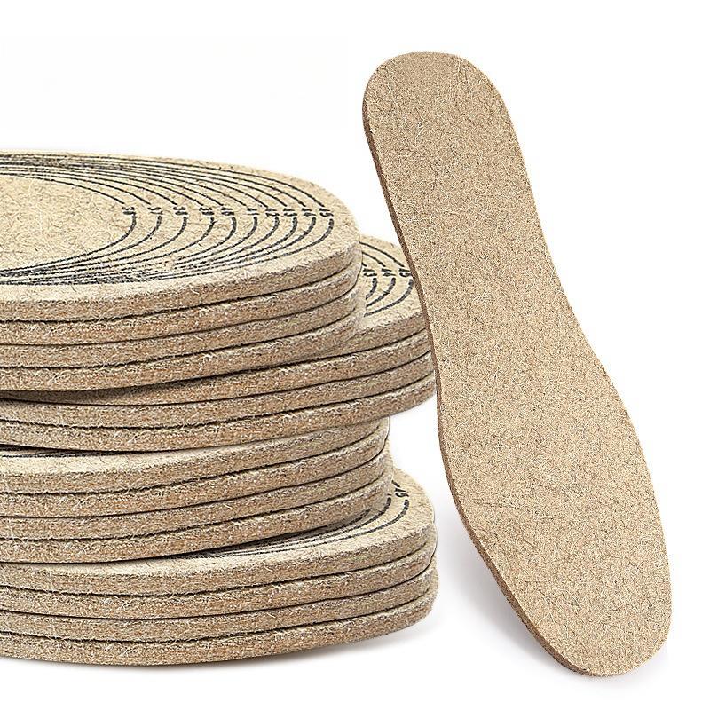 1 Pair Wool Felt Insoles For Shoes Men Women Warm Shock-absorbing Insoles Shoes Pads Can Cut Freely