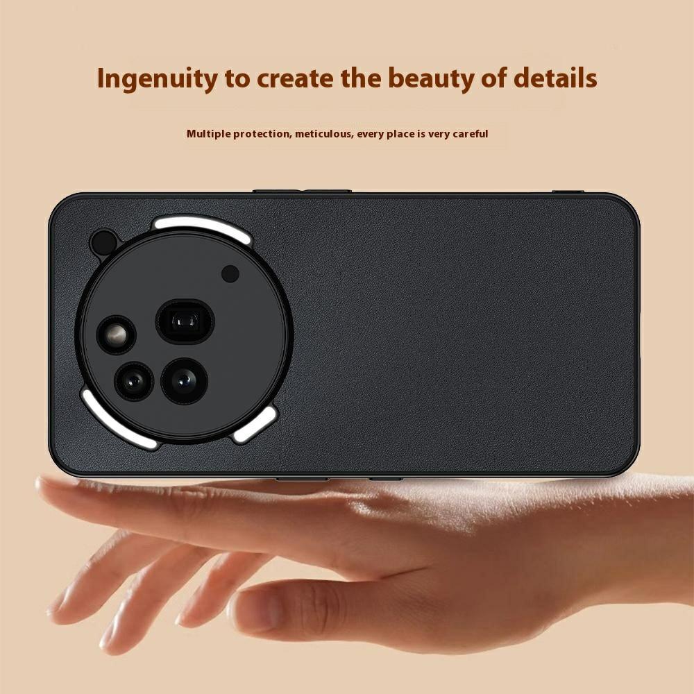 For Nothing Phone (3a) Pro Case PU Leather Coated PC+TPU Anti-Drop Phone Cover