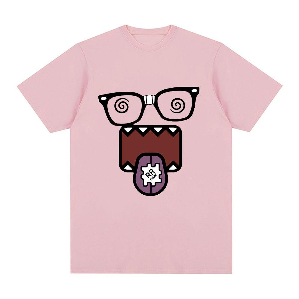 Domo Kun Funny Meme T Shirts Men's Women Clothing Cotton Casual T-Shirts Vintage Short Sleeve Oversized T-shirt Tops Streetwear