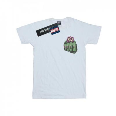Womens/Ladies Hulk Tattoo Fist Breast Print Cotton Boyfriend T-Shirt