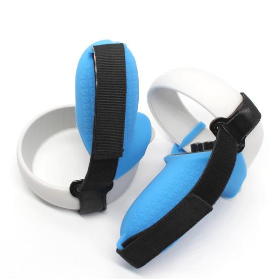 Halvt lukket silikondeksel Justerbar håndleddsstropp for Oculus Quest 2-kontroll