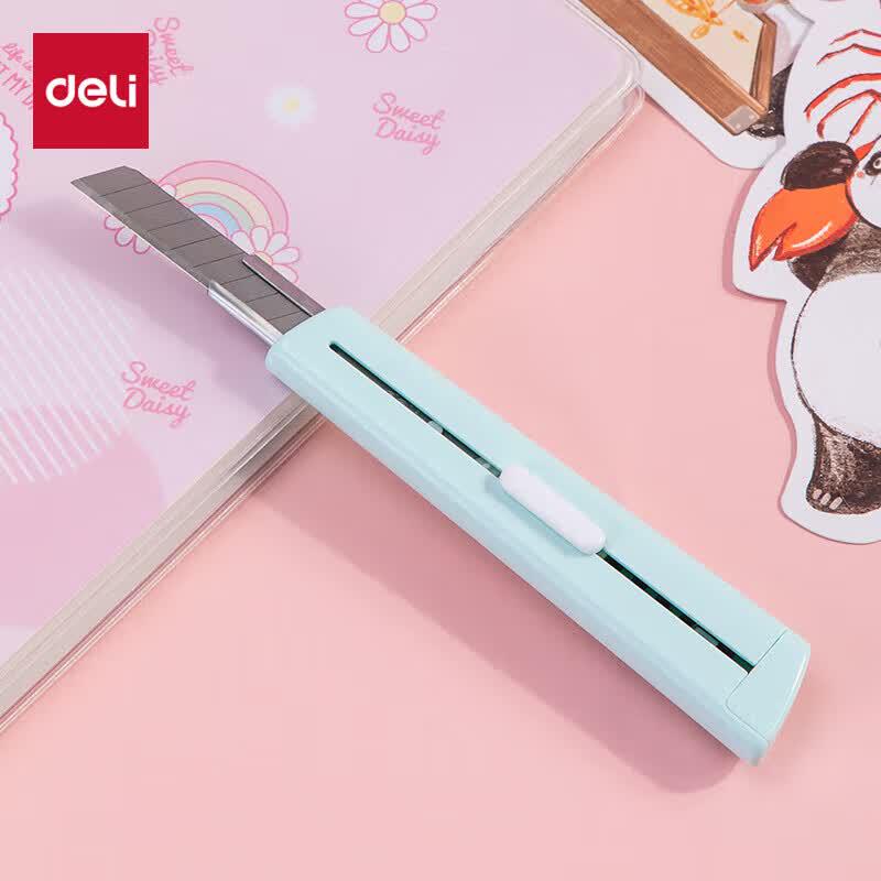 Deli 2038 Auto-Locking Macaron Utility Knife