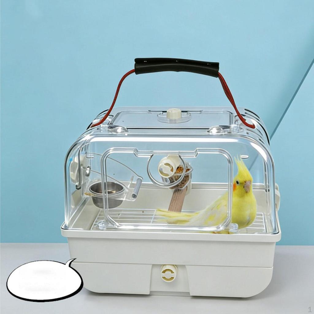 Carrier Parrot Cage Durability Pet Supplies Portable, with Handle for Cockatiel Lovebirds, Parrot,