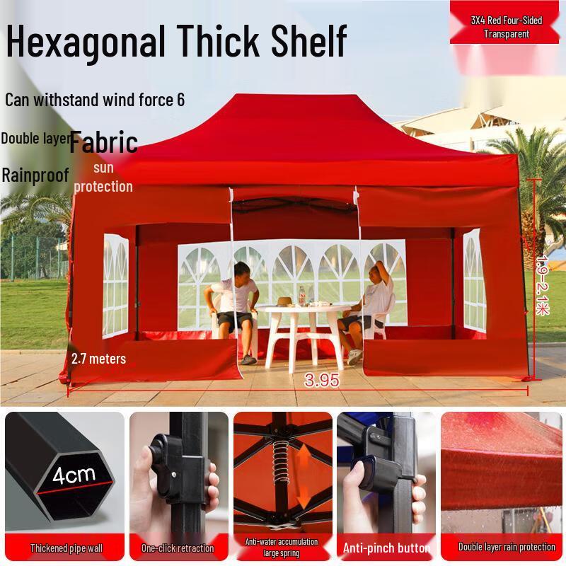 Outdoor Retractable Canopy Tent with Walls
