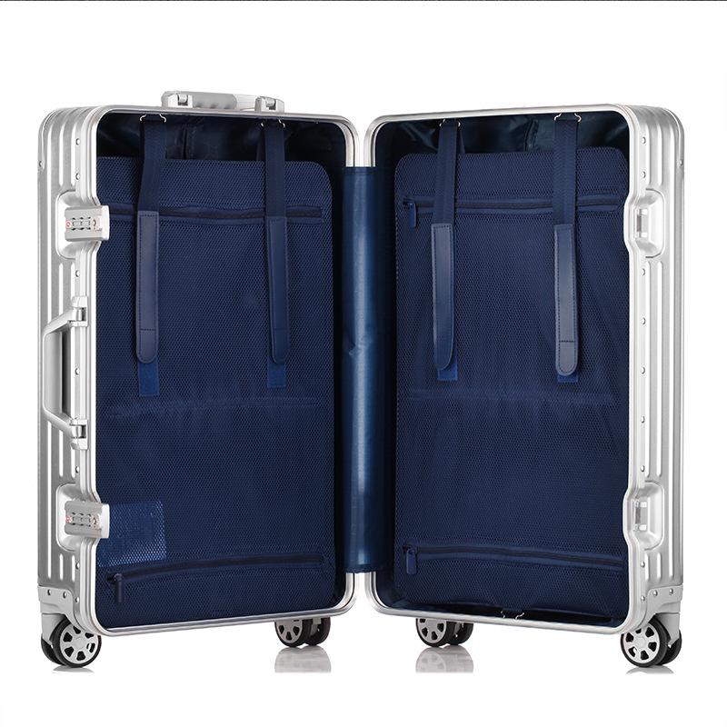20" Classic Aluminum-Magnesium Alloy Suitcase with Customs Lock