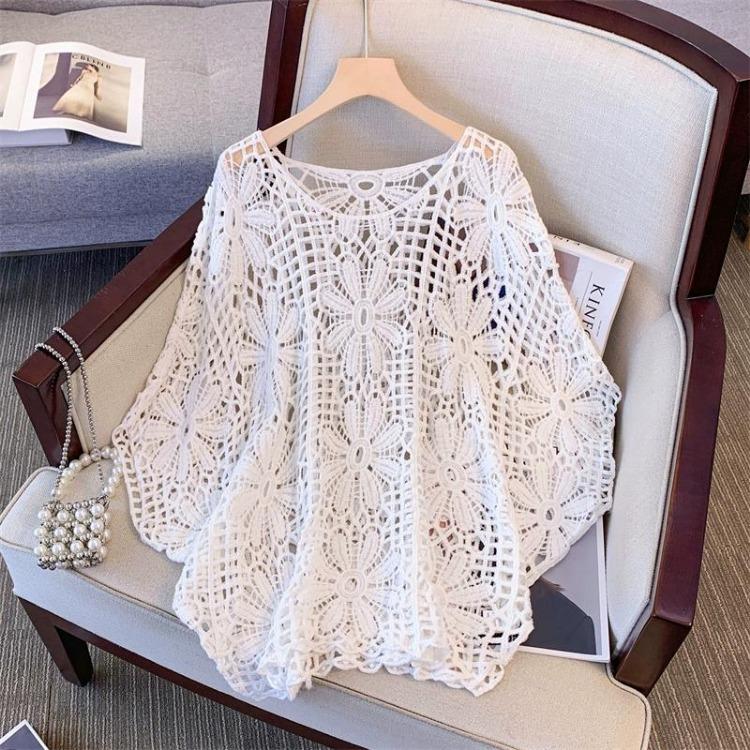 New Summer Women Sleeveless Lace Casual Loose Basic Tops Bat Fashion T-Shirt by Dimanaf