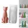 3D Sitting Cats Candle Mold Flexible Silicone Mold for Home Decorations Practical Aromatherapys Mould Jewelry Supplies