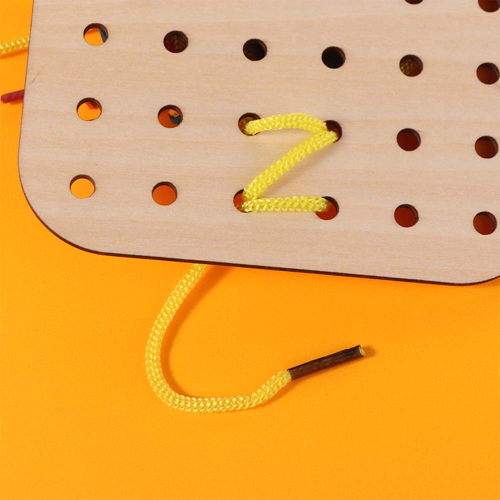 Creativity Montessori Wooden Rope Board Thinking Training Wooden Threading Rope Board  Social Games