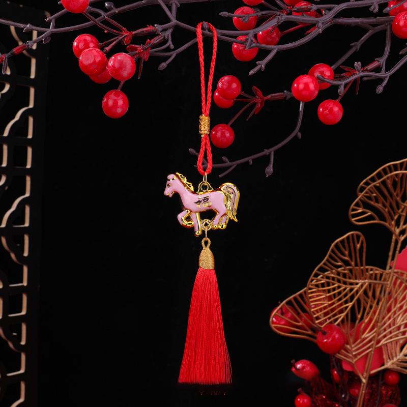 1/6 st 2026 Hästens år Vägghängande prydnad Hänge Lyckobringande Nyår Oljedropps Hästhänge Dekor Hemhängande Tillbehör