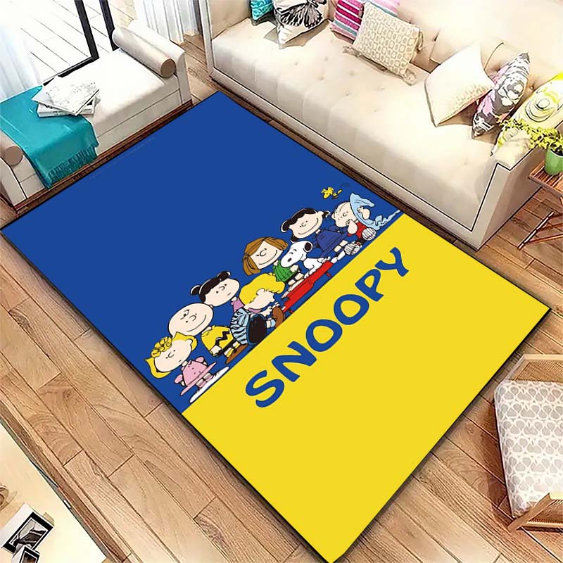 Snoopy Cartoon Print Rug Mat, Decorative Rug for Home, Bedroom, Bedside, Doormat, Bathroom Mat, Gift for Friends and Family.