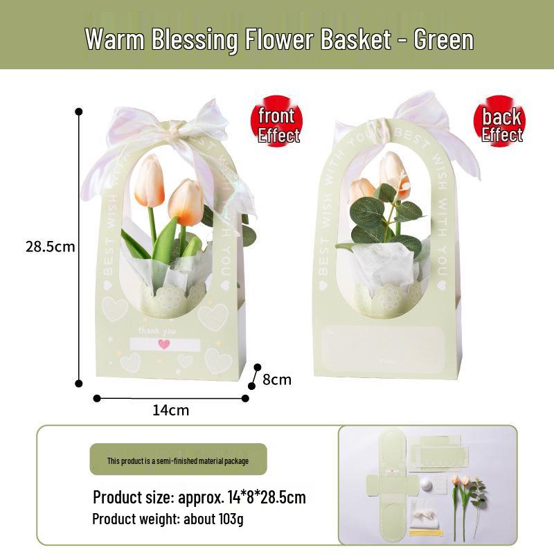 Handmade DIY Flower Basket Craft Kit for Teacher s Day - Children s Warm Blessing Gift