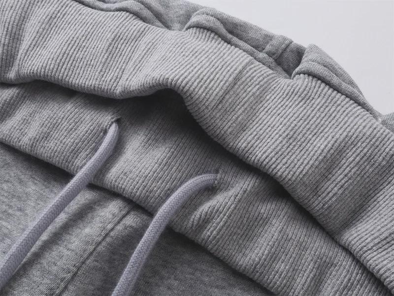 Unisex Solid Color Functional Casual Sweatpants