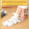 Children's and Adult Non-Slip Cartoon Shoe Covers - Thick, Disposable, Wear-Resistant, Non-Woven Fabric for Indoor Use