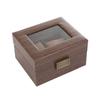 Vintage Wood Grain Leather Watch Box - High-End Bracelet Display & Storage Case