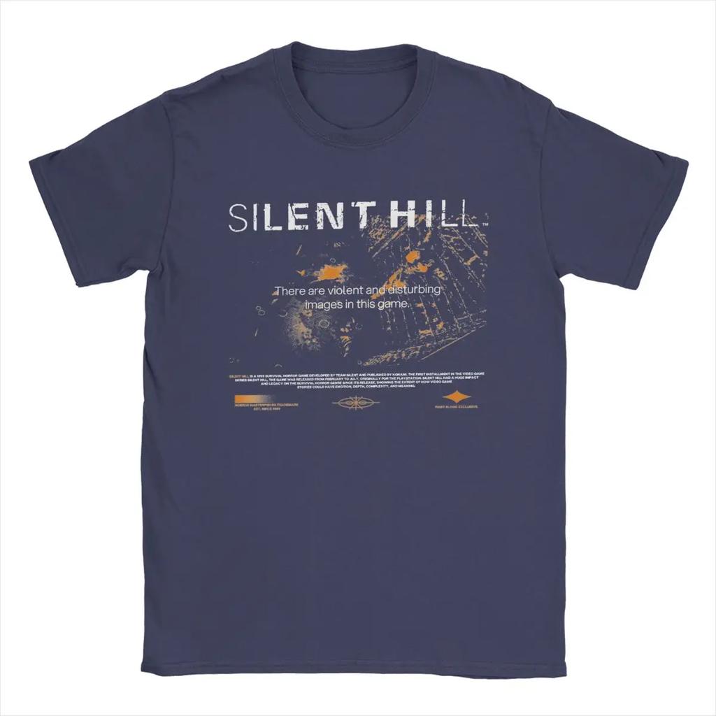 Lustiges Silent Hill T-Shirt Herren Rundhals Baumwoll-T-Shirt Kurzarm T-Shirt Sommer Tops