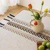 Embroidered Tablecloth Cotton Linen Waterproof Rectangle Table Cover Vintage Leaf Pattern for Kitchen Dining Living Room Decor