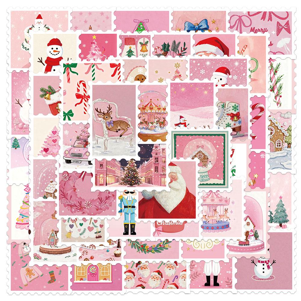 50 Cartoon Christmas Stickers for Laptops, Notebooks, Guitars, and DIY Projects