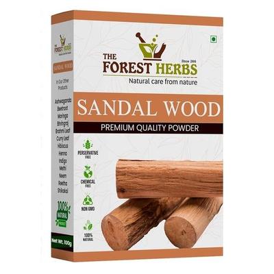 The Forest Herbs Natural Care From Nature Pure Sandalwood Powder for Face Pack 100 Grams |Chandan Powder (Face Glowing & Tan Removal Face Pack)