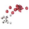 50pcs 8*12mm Fashion Metal Bullet Rivet Spikes & Cone Studs for Leather DIY Accessory (Red)