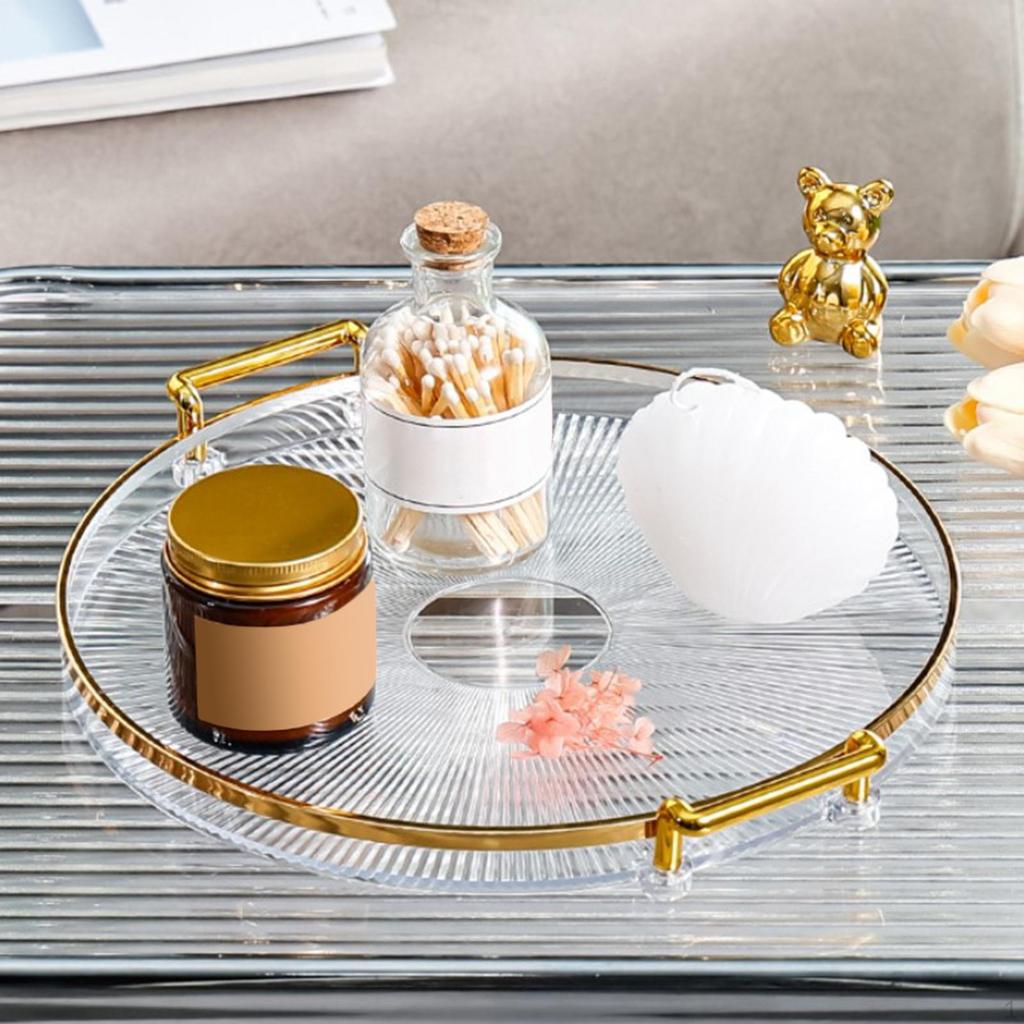 Luxury Serving Tray, with Handles Snack Candies Plate Decorative Jewelry Tray Vanity Platters