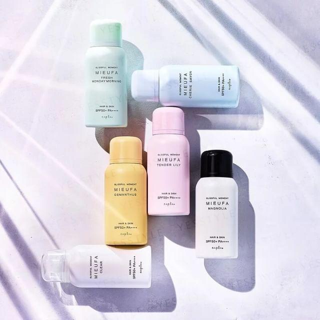 napla - Mieufa UV Cut Floral Spray SPF 50+ PA++++ Cherie Savon - 80g