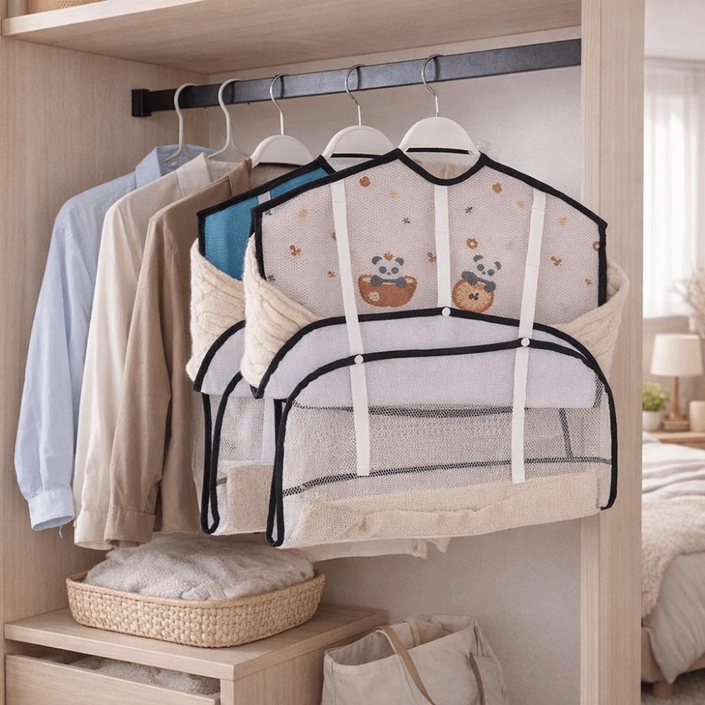 Folding Mesh Clothes Drying Net Breathable Mesh Hanging Bag Laundry Drying Net  Clothes Care