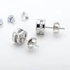 Rundschliff 0,5-1 CT Diamant Test Pass Moissanit Ohrstecker plattiert 14K 925 Silber 5mm 6,5mm Moissanit Ohrringe Schmuck Freundin Geschenk