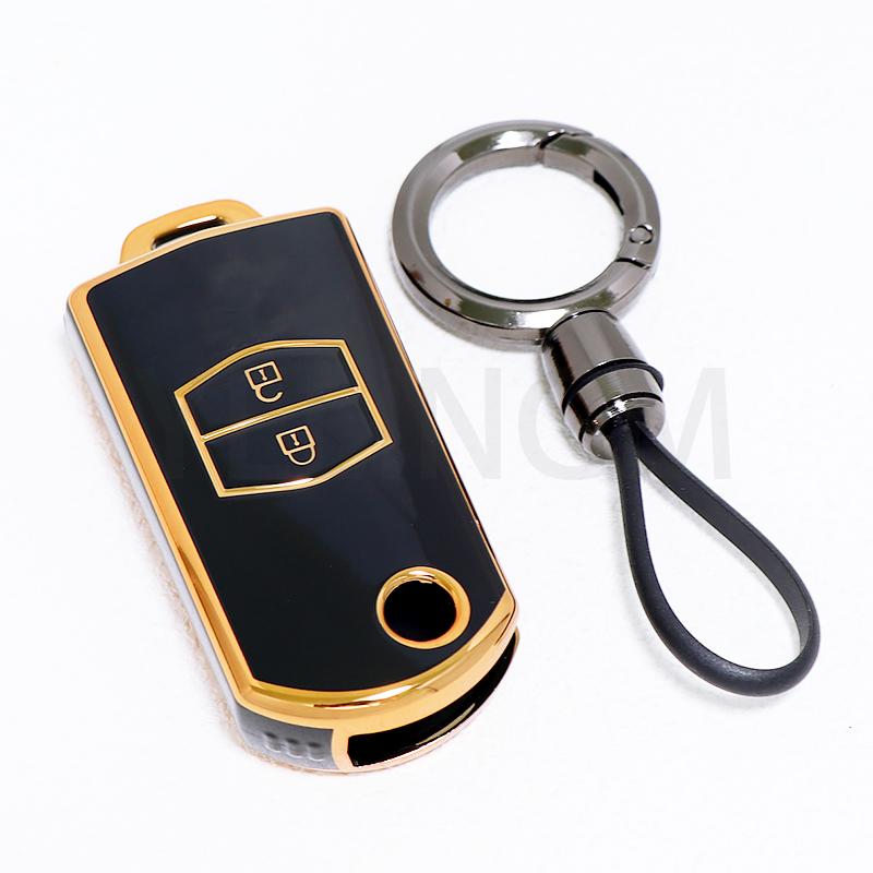 New 2 3 Button Car Folding TPU Key Case Cover Shell Fob For Mazda 2 3 5 6 CX7 CX9 RX8 MX5 MPV Car Key Protection Accessories