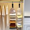 Cap Holder for Cupboard Baseball Cap Hanger with 8 Clips Wall Vertical Hat Organizer for Wardrobe Sports Caps Hats Storage
