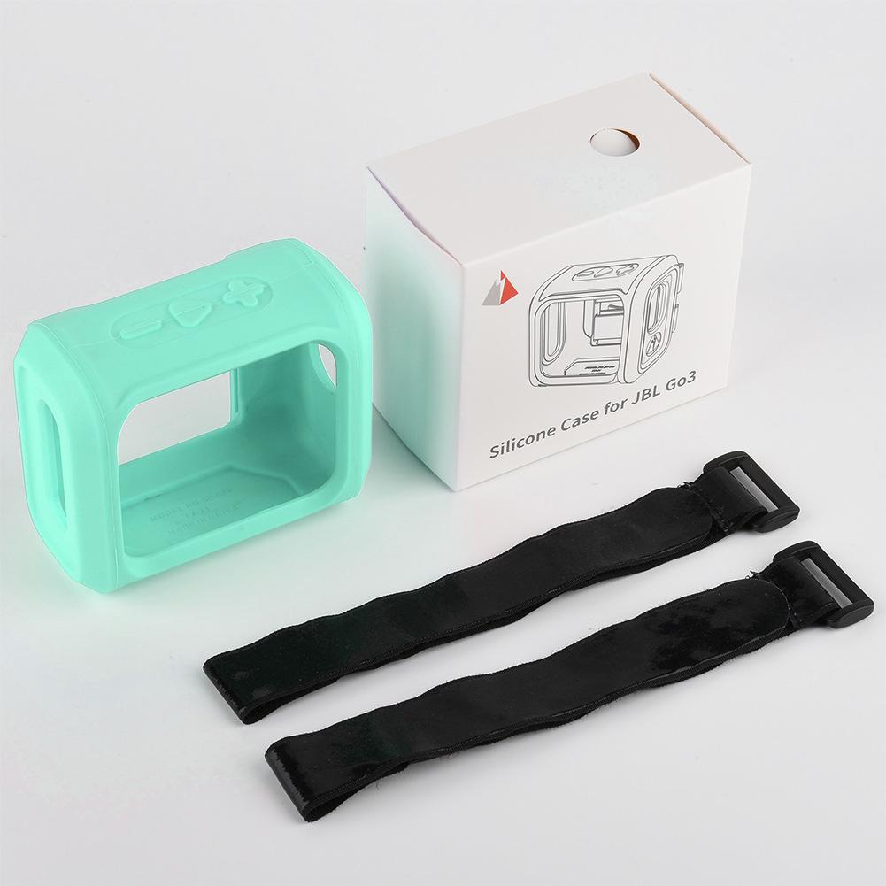 Silicone Case Protective Cover Speaker Case with Removable Strap Anti-fall Speaker Case for JBL GO 3 GO3 Bluetooth Speaker