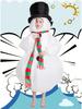 Adult Christmas Santa Claus and Snowman Inflatable Costume with Accessories