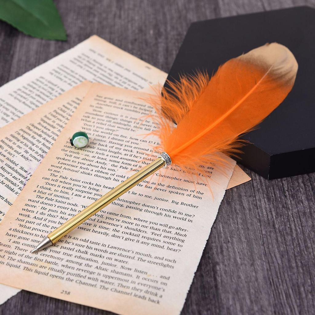 1/3pcs Charming Feather Style Ballpoint Pen - Perfect for Office, School, and Gifts