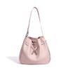 Leather premium bucket bag large capacity casual shoulder bag simple messenger bag women's bag