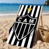 Black And White Stripes With Star Microfiber Beach Towel, Soft And Absorbent, Quick-Dry, Ideal for Summer Travel, Beach Essential, Swimming Pool