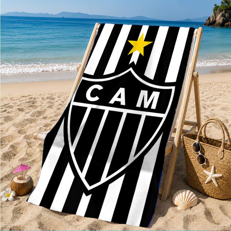 Black And White Stripes With Star Microfiber Beach Towel, Soft And Absorbent, Quick-Dry, Ideal for Summer Travel, Beach Essential, Swimming Pool
