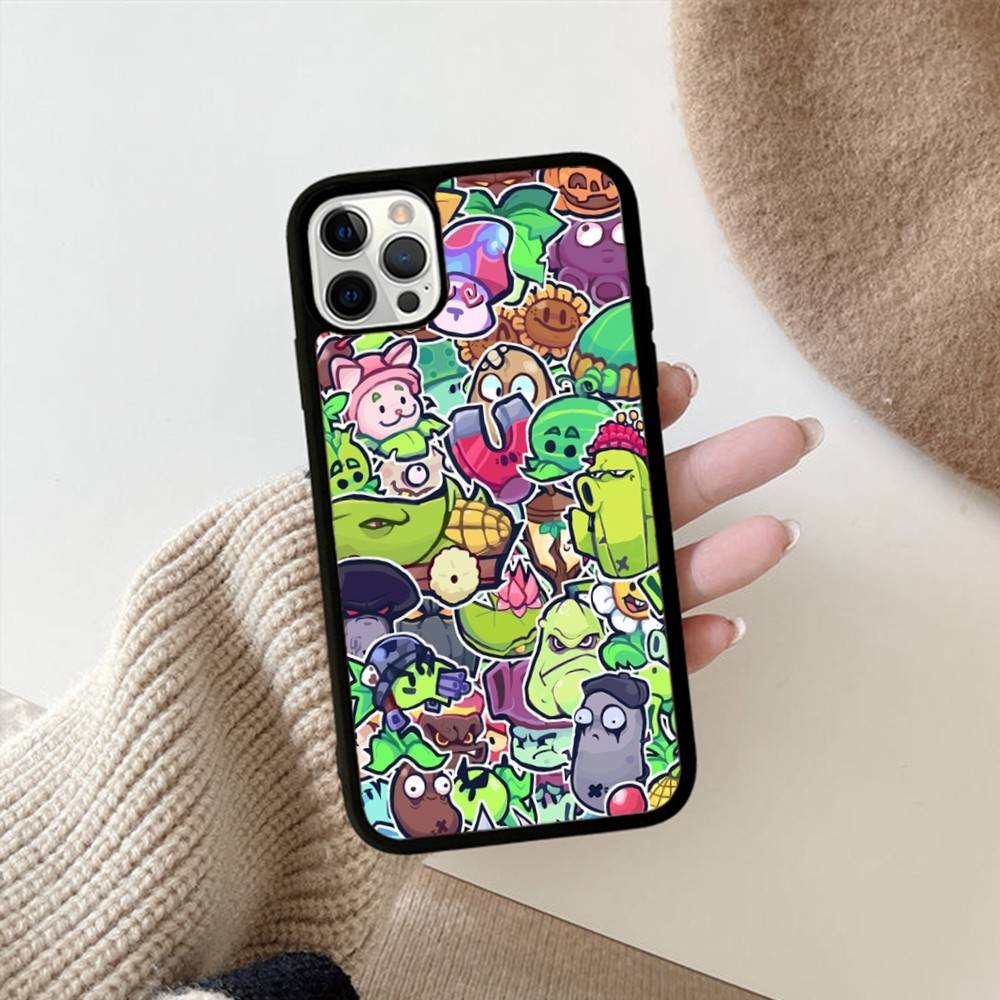 Game P-Plants Z-Zombies For Iphone 17 Air 16 15 14 13 12 11 Pro Max TPU+PC Plus Shockproof Back Phone Cover