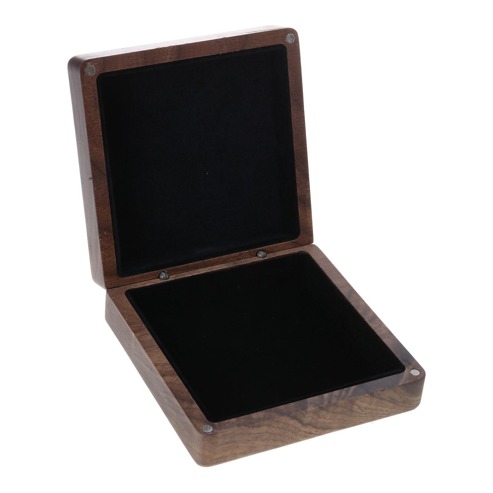 

Wooden Jewelry Packing for Case Portable Wedding Necklace Bracelet Organizer Women Men Ring Display Box Gift for Couples S чёрный
