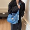 Denim Bag Women's Large Capacity Trendy Casual Shoulder Bag Retro Trendy Fashion Portable Messenger Bag