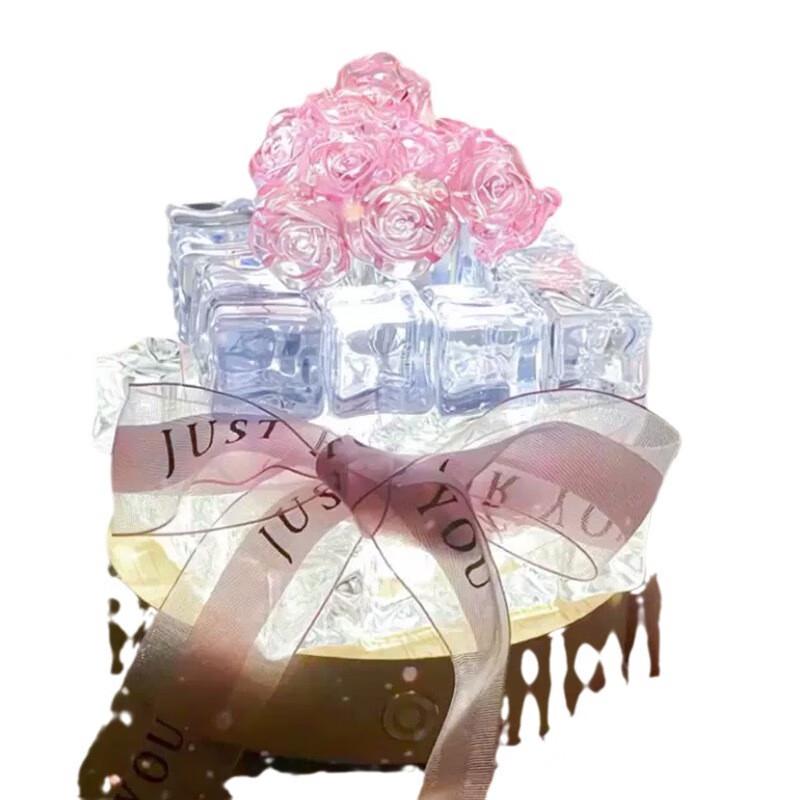 Shixun Pink Rose Ice Cube Night Light