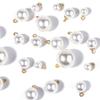 20Pcs/Lot Imitation Pearl Pendants White ABS Pearl Half Hole Beads for Jewelry Making DIY Necklace Earrings Charms Accessories