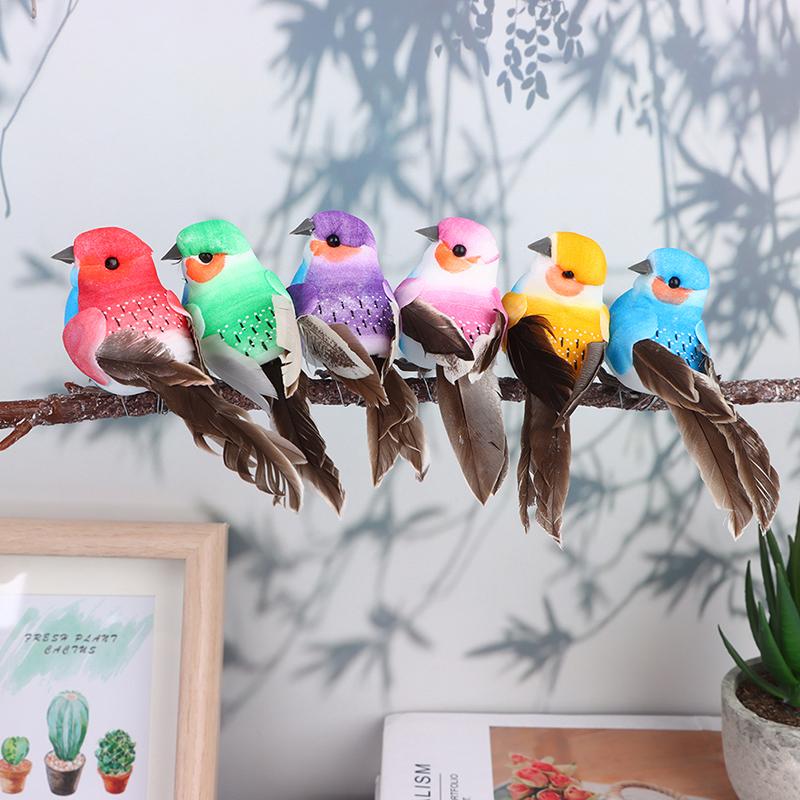 1PCS Parrot Artificial Birds Fake Foam Animal Simulation Feather Birds Models DIY Wedding Home Garden Ornament Decoration