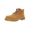 Men's Extra Large Yellow Martin Boots - Autumn/Winter Wear-Resistant Top Layer Cowhide Work Boots