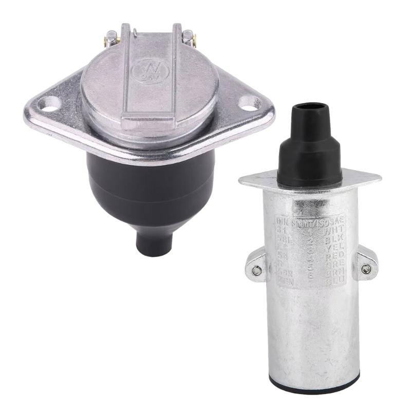 24V 7 Hole Aluminum Socket Quick Install Trailer Power Outlet for Mobile Home Truck & Commercial Vehicle Power Supply