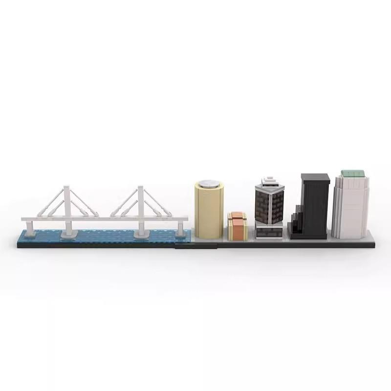 -64824 Compatible Building Block Set Architectural Model Tourist Attractions Florida Skyline Ornament