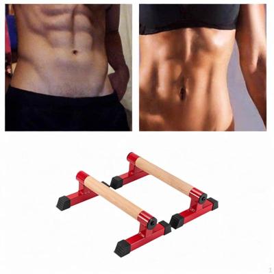 2 Piezas Madera Barra para Flexiones Mango de Piso para Hombres Mujeres Agarre Antideslizante para Hacer el Pino