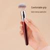 Wine Red Round Head Foundation Makeup Brush - Seamless & Soft Beauty Tool