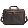Genuine Leather Large Capacity Men's Briefcase: Handheld, Business & Commuting Document Bag